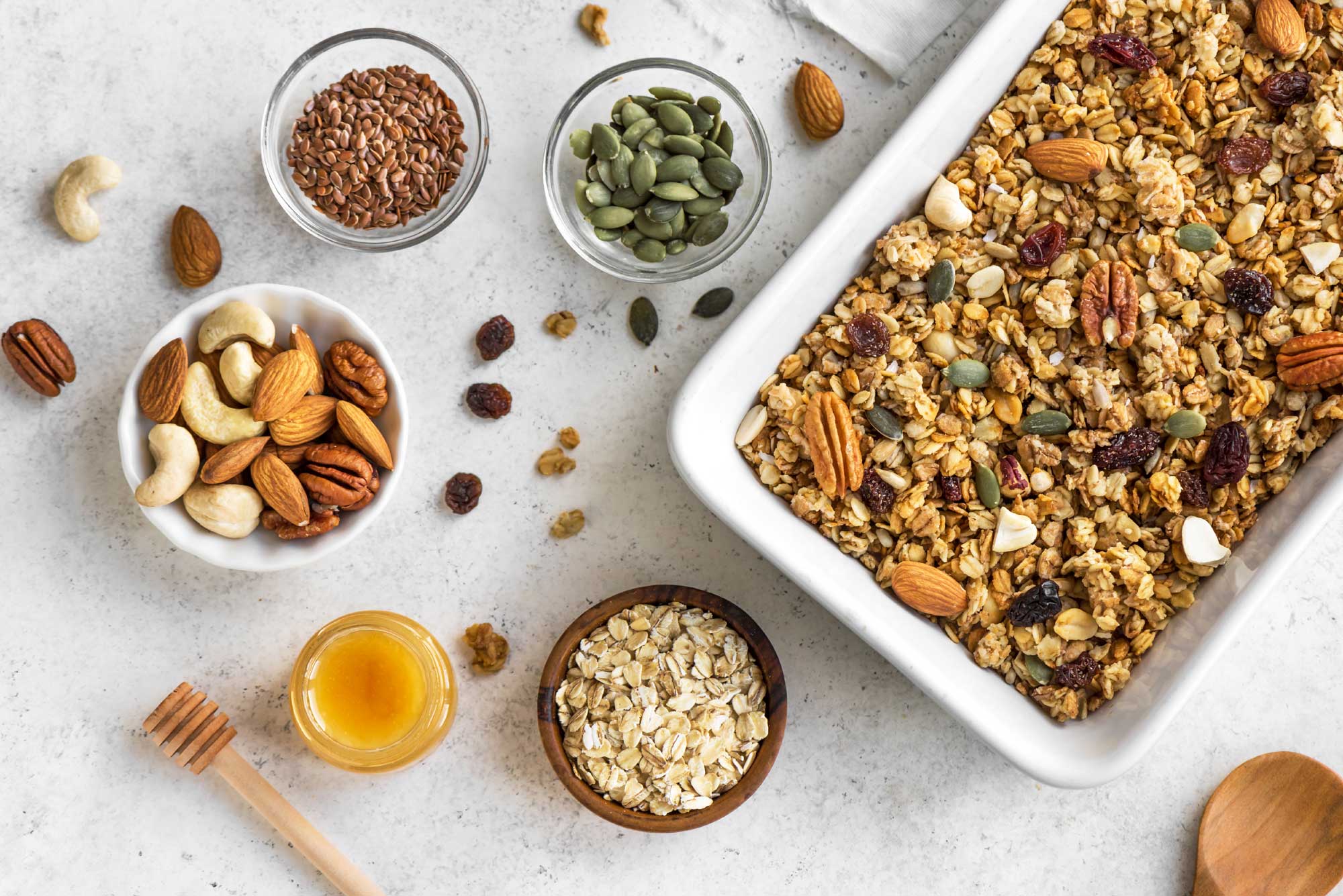 Zelf granola maken - Zlim recept